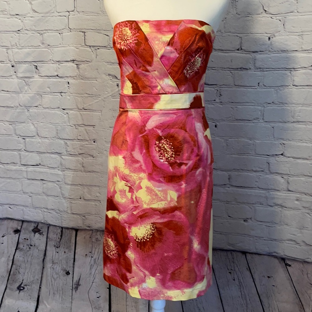 New York & Company Strapless Floral Dress, 12, Super Cute!
